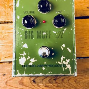 ギター SOVTEK Big Muff Army Green Tall Font Electro-Harmonix 1st Edition Big Muff V7 Pi Green Russian
