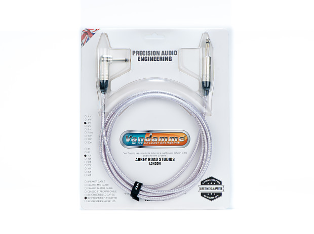 Van Damme Silver Series Instrument Cable (Hi-Cap Straight to Right Angle 15 ft) image 1