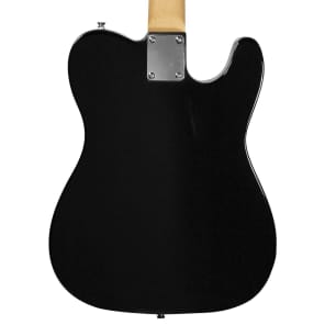 Sawtooth Left-Handed Black ET Series Electric Guitar w/ Aged White Pickguard - Includes: Accessories, Amp & Gig Bag image 4