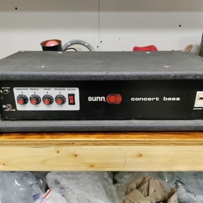 Sunn CONCERT BASS 200W VINTAGE AMP HEAD 1970S - BLACK for sale