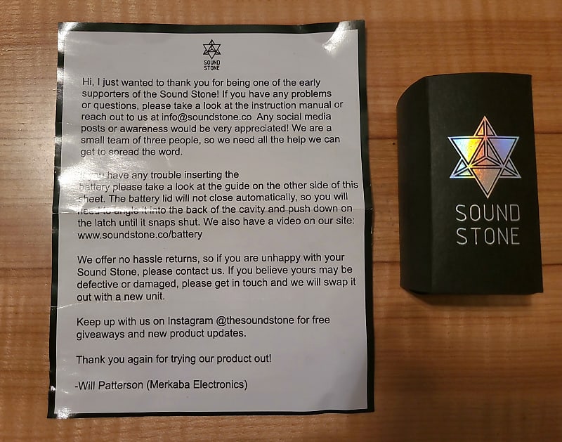 Sound Stone SOUND STONE GUITAR SUSTAINER 2023 BLACK Reverb