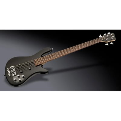 Warwick Rockbass Streamer LX 5-String Bass Guitar, Solid Black High Polish image 2