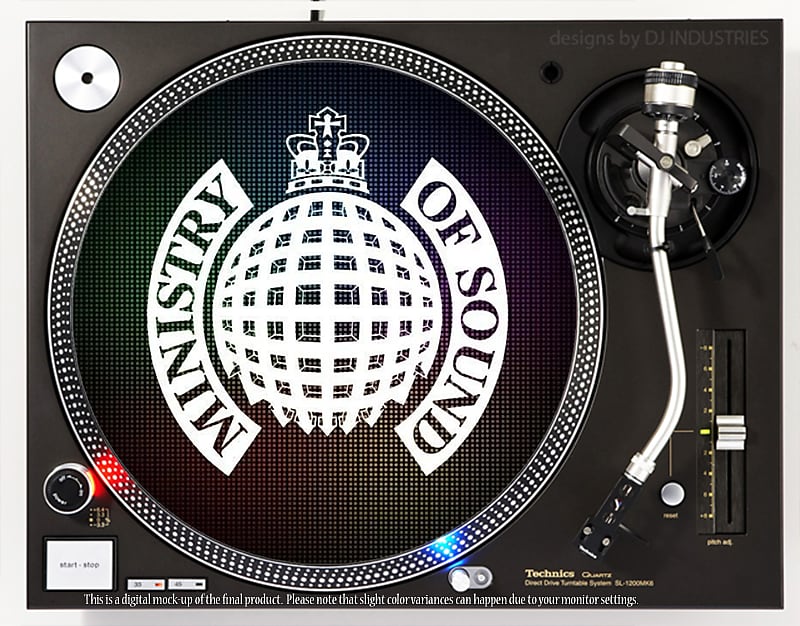 DJ Industries Ministry of Sound - DJ slipmat for vinyl LP record player turntable image 1