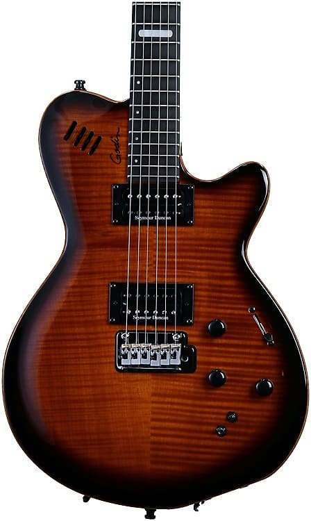 Godin LGXT Electric Guitar - Cognac Burst AA Flame image 1