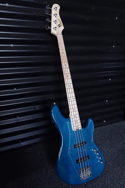 Cort GB74JJ 4 String Bass Guitar Aqua Blue image 1