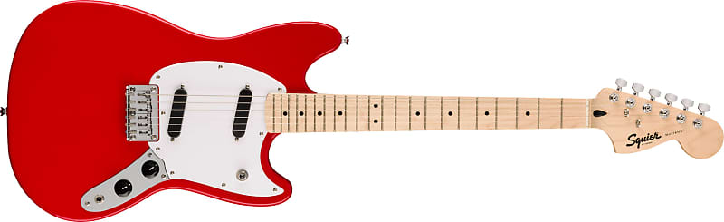 Fender Squier Sonic Mustang, Maple Fingerboard, White Pickguard, Torino Red image 1