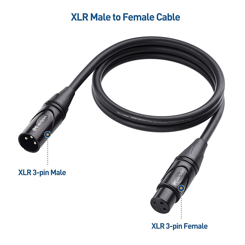 Cable Matters 2-Pack Premium XLR to XLR Cables, XLR Microphone Cable 10  Feet, Oxygen-Free Copper (OFC) XLR Male to Female Cord, Mic Cord, XLR  Speaker