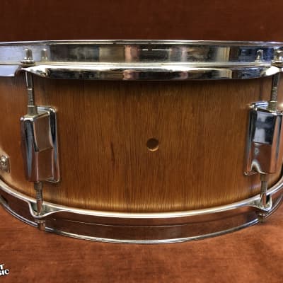 Unbranded 5.5" x 14” Snare Drum Natural Wood image 2