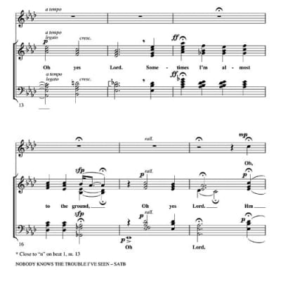 Hal Leonard Nobody Knows The Trouble I've Seen SATB DV A Cappella Arranged By Moses Hogan | Music & Arts