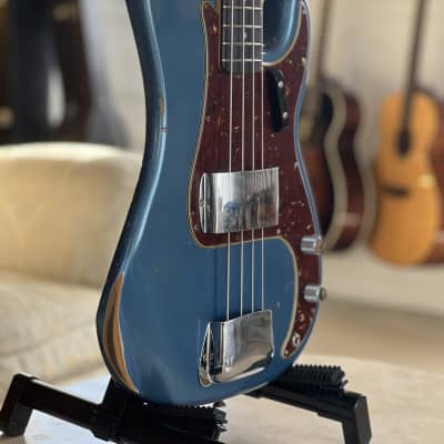 Immagine Fender Custom Shop 64 PRECISION BASS RELIC® Aged Lake Placid Blue - 4