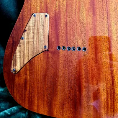 SJ Custom Guitars  Telecaster quilted mango top, one piece mahogany back, gotoh tuners, quantum pickups image 11