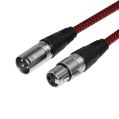 3.5mm male to XLR Female Quad Microphone Cable - 20 Feet / Black