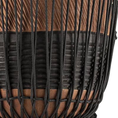 Meinl ADJ3-L+Bag 12" Original African Style Rope Tuned Brown & Black Wood Djembe w/ Gig Bag image 5