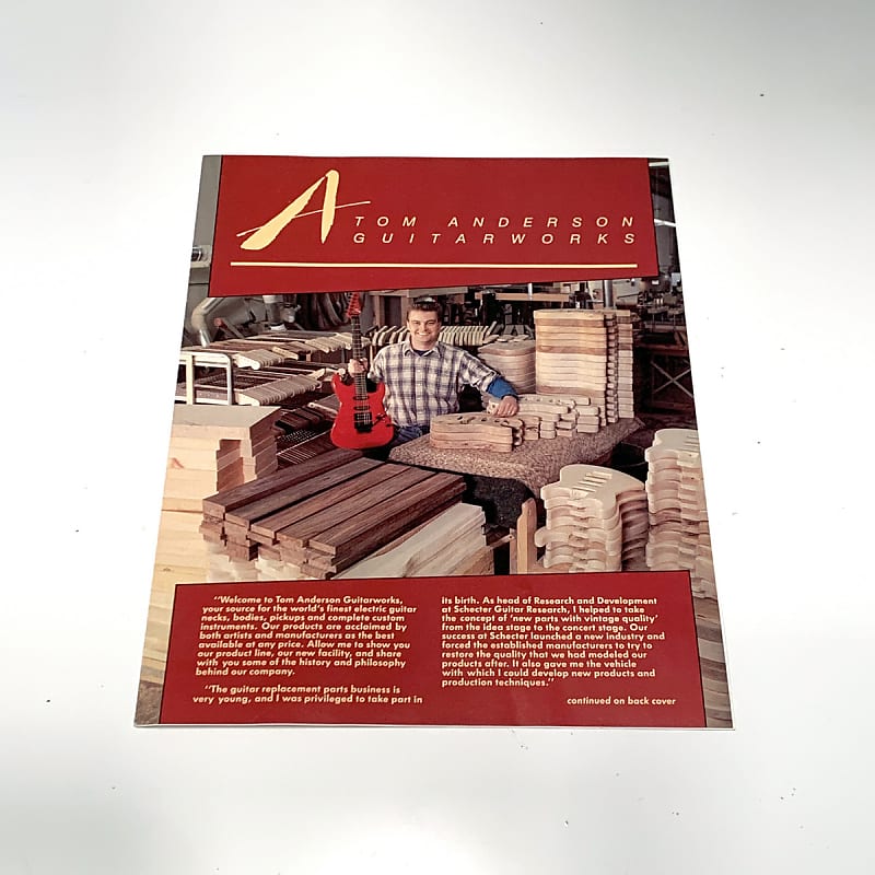 Tom Anderson Catalog Brochure and Spec Sheets for body and Reverb UK