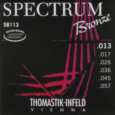 Thomastik Infeld SB113 Spectrum Bronze Acoustic Guitar Strings gauges 13-57 image 1