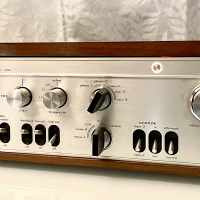 Vintage Rare Luxman SQ505X (30 WPC / 50 WPC) Integrated Amplifier - Rosewood+ Serviced + Clean image 5