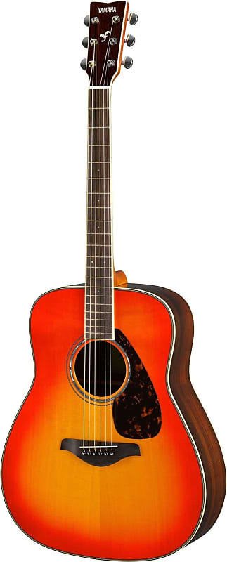 Yamaha FG830 Solid Sitka Spruce Top Folk Acoustic Guitar, Autumn Burst image 1