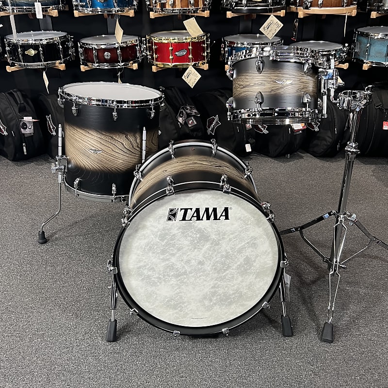 Tama Star Walnut 6pc Satin Black Japanese Sen Burst Open Box
