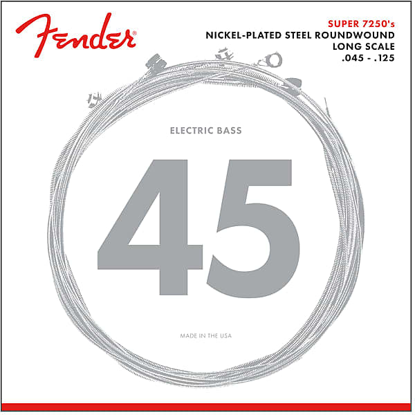 Fender 7250 Bass Strings, Nickel Plated Steel, Long Scale, 7250-5M .045-.125 image 1