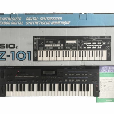 1985 Casio CZ-101 49-Key Mini Digital Synthesizer With Original Box & Manuals