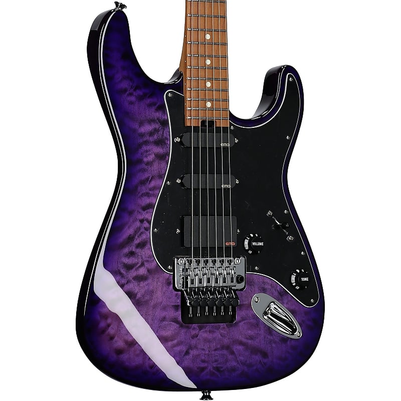 Charvel Marco Sfogli PM SC1 HSS Electric Guitar, Transparent Purple image 1