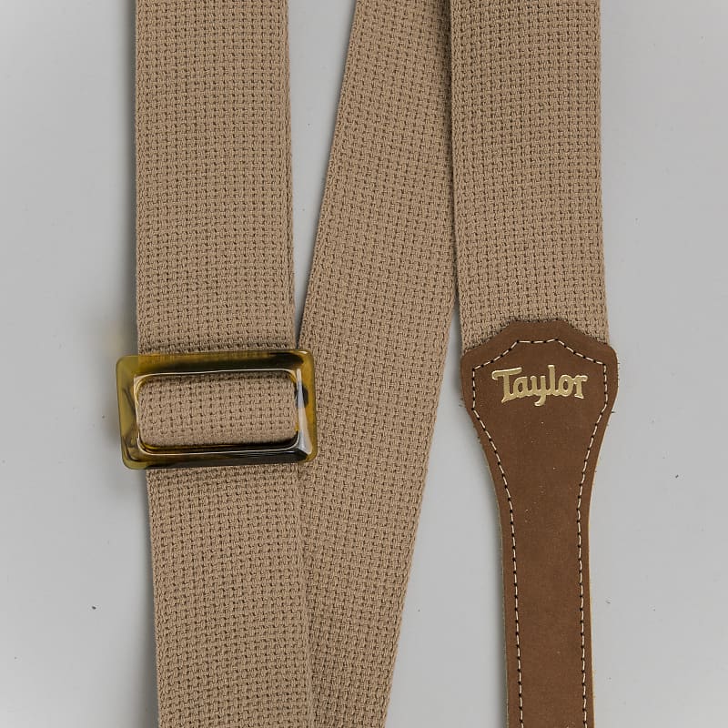 Taylor GS Mini Series Tan Cotton Guitar Strap, 2" Reverb