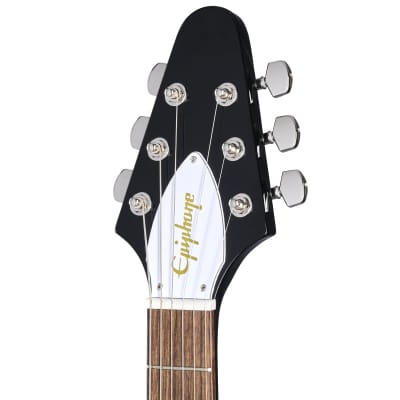 Epiphone Kirk Hammett Signature 1979 Flying V Guitar w/ Gibson Pickups and Hardshell Case - Ebony image 7