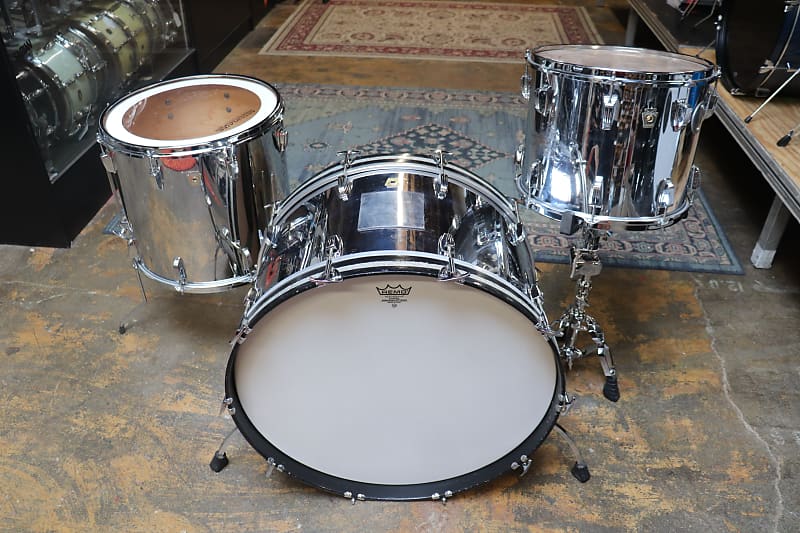 Ludwig 3pc Shell Pack 1985 Chrome Over Maple Drum Set | Reverb