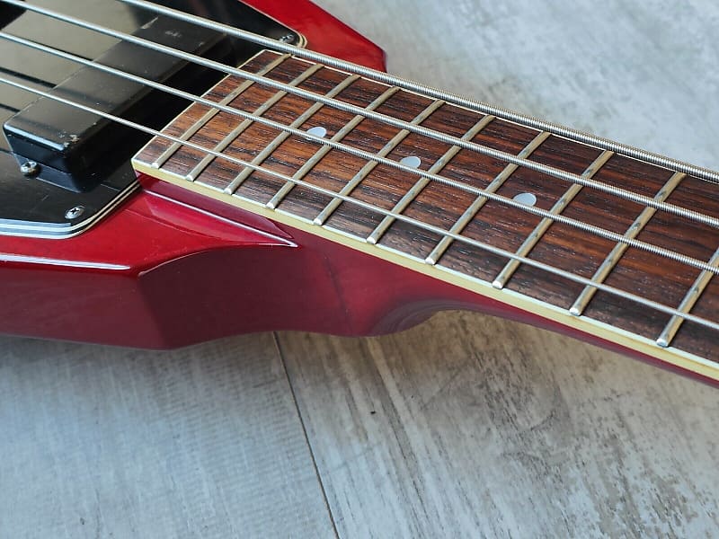 1988 Greco Japan FVB-75 Flying V Bass (Cherry Red) | Reverb