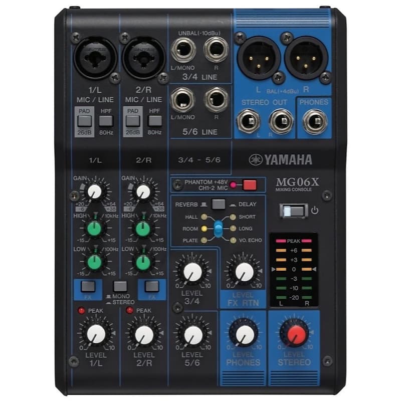 Yamaha MG06X Stereo Mixer with Effects image 1