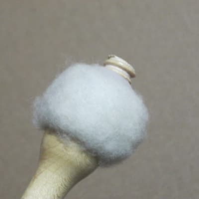 ONE pair "new" old stock (felt heads have fuziness) Regal Tip 602SG (GOODMAN # 2) TIMPANI MALLETS, STACCATO - small hard inner core covered with two layers of felt -- rock hard maple handles (shaft), includes packaging image 11
