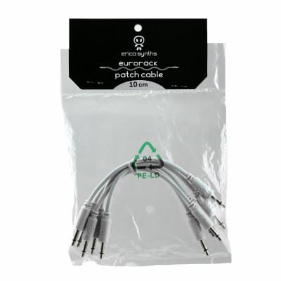 Erica Synths Braided & Soft Eurorack Patch Cables 10 cm (5 pcs) (White)  [Three Wave Music] image 2