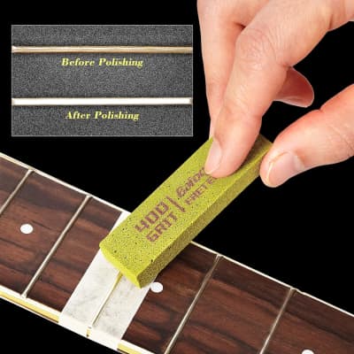 Guitar Fret Erasers, Fret Polishing Abrasive Rubber Blocks, Fret Cleaning  Tool Set, Fret Polish Kit For Fretwire String And Metal, Set Of 3 Grits  (180 & 400 & 1000 Grit)