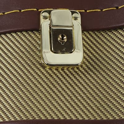 Stagg Vintage Style Tweed Deluxe Hardshell Case for Tenor Ukulele GCX-UKT GD image 7