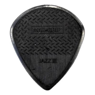 Dunlop Max-Grip Jazz III Stiffo Picks, Black, 24-Pack image 2