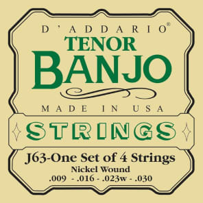 D'Addario J63 Nickel Wound Tenor Banjo Strings (9-23)