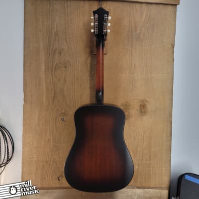 Guild USA D-20 Dreadnought Acoustic Guitar Vintage Sunburst w/ HSC Used image 10