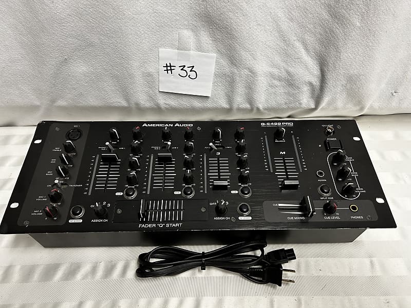 American DJ Q2422 PRO Professional 3 Channel DJ Mixer Good Reverb
