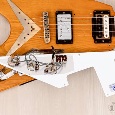 1978 Greco FV-900 Flying V Vintage Guitar Natural w/ Case, Japan Fujigen, Rocket Roll Sr image 18