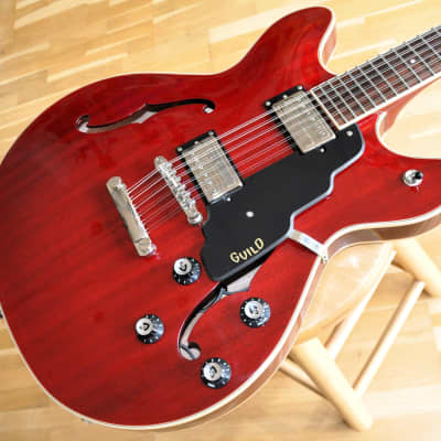GUILD Starfire I-12 DC Cherry Red Stopbar / Newark St. Collection / 12-String Thinline Hollow Body image 1