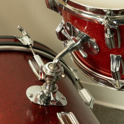 1960s Rogers Headliner Sparkling Red Pearl Drum Set image 8
