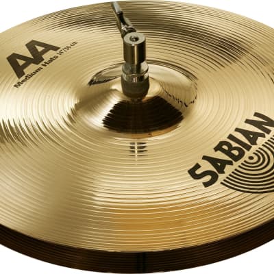 Sabian AA Medium Hi-Hat Cymbals (Pair), Brilliant Finish image 2