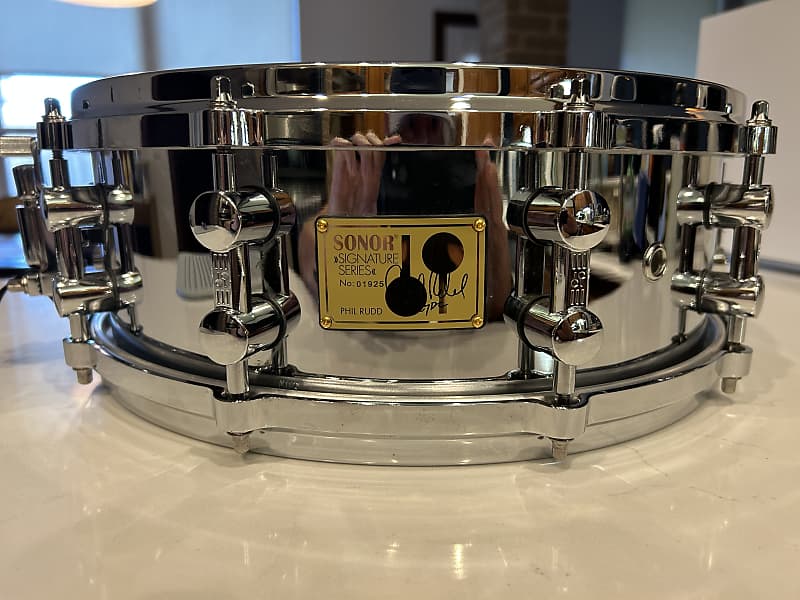 Sonor Phil Rudd Signature Snare - Chrome over brass