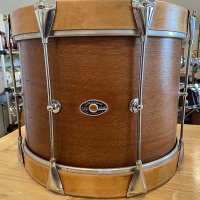 Slingerland Marching Tom  70s Mahogany shell and maple hoops image 1