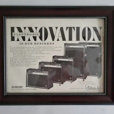 1969 Standel Amplifiers Promotional Ad Framed All Amps Avaliable In 1969 Original Rare for sale