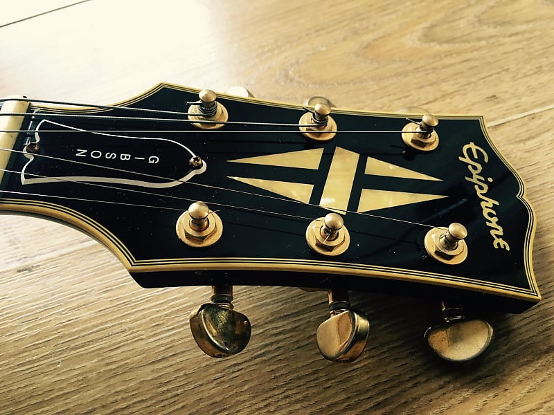 ギター Epiphone Japan Les Paul standard FUJIGEN Epiphone Rare Japanese FujiGen Les Paul Custom Ebony Open