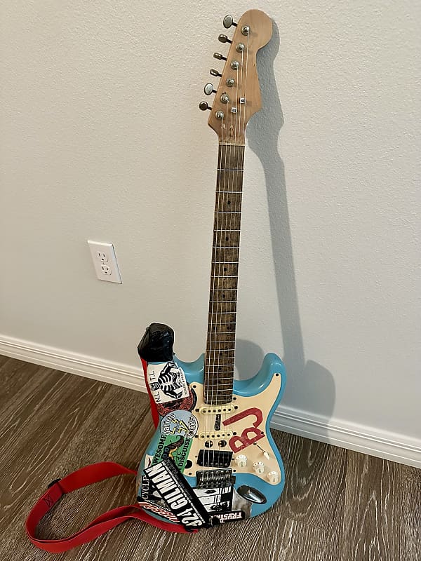 Mike Gee Kustoms Green Day Billie Joe Armstrong Blue Tribute Guitar #51109  Strat - Daphne Blue