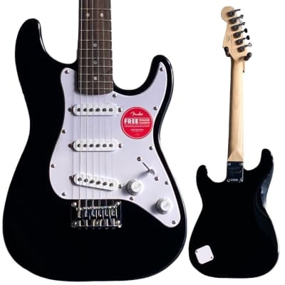 Squier Mini Strat Electric Guitar- Black with Laurel Fingerboard