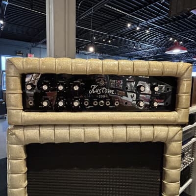 Kustom 200 1970’s - White sparkle head and 3x15” cabinet image 3