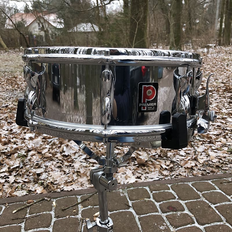 Premier 2000 70s Chrome Over Aluminium snare drum Reverb